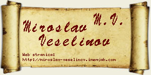 Miroslav Veselinov vizit kartica